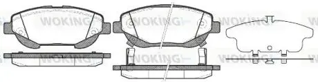 Колодки гальмівні диск. перед. (Remsa) Toyota Avensis 1.6 09-,Toyota Avensis 2.0 09- (P15533.02) Woking P1553302