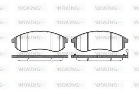 Колодки гальмівні Woking P1029301