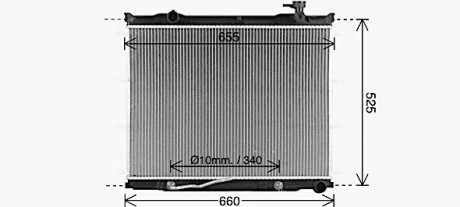 Радіатор охолодження двигуна KIA SORENTO (2003) 2.5 CRDI (Ava) AVA COOLING KA2337