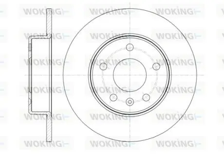 Диск гальмівний задній (кратно 2) (Remsa) Opel Astra H Zafira B (D61468.00) Woking D6146800