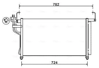 Конденсор кондиціонера Hyundai H-1 07-15 (Ava) AVA COOLING HY5315D