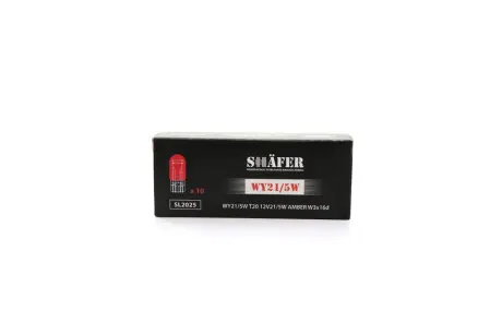 Лампа накалювання WY21/5W T20 12V21/5W AMBER (картонна упаковка по 10шт) SHAFER SL2025