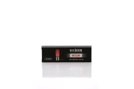Лампа накалювання WY5W 12V5W (картонна упаковка по 10шт) SHAFER SL2026