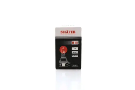 Лампа галогенова H15 12V15/55W (картонна упаковка 1шт) SHAFER SL1022