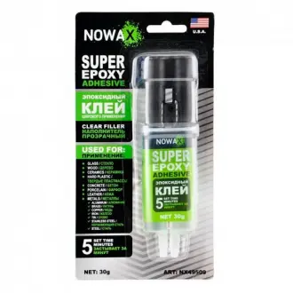 Клей епоксидний прозорий SUPER EPOXY ADHESIVE 30гр NOWAX NX49509