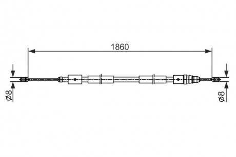 Трос BOSCH 1 987 482 540 (фото 1)