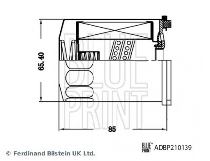 Фільтр гідравлічний КПП BLUE PRINT ADBP210139