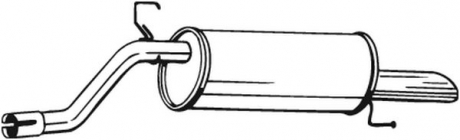 Глушитель, алюм. cталь, задн. часть OPEL CORSA III 1.2i -16V (01/10-) HTB (185-3 BOSAL 185313 (фото 1)