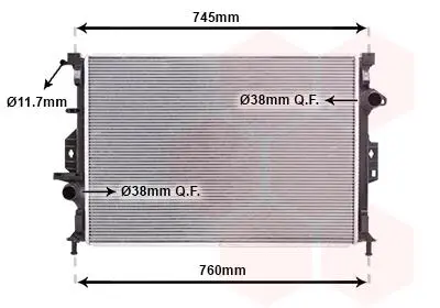 Радіатор охолодження двигуна FORD FOCUS/MONDEO/ VOLVO S60 Van Wezel 18002424