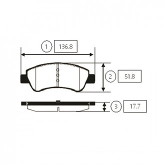 Колодки гальм CITROEN C3, C4, DS3 Peugeot 206, 207 передн. OLD CKPU-6 CTR GK0863