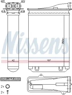 Радіатор пічки NISSENS 72954