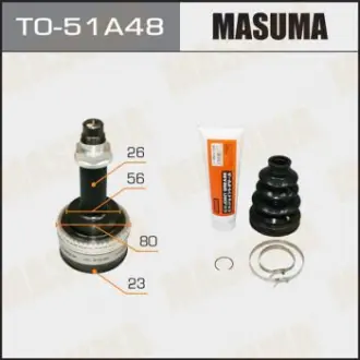 ШРУС 23x56x26х48 PEUGEOT 2008 1.6 HDi (13-18), PEUGEOT 208 (12-17), CITROEN DS3 (10-15), CITROEN C3 II (09-14), TOYOTA AURIS (07-12) Masuma TO51A48