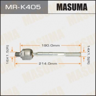 Тяга рулевая HYUNDAI, KIA/ ACCENT, RIO Masuma MRK405 (фото 1)