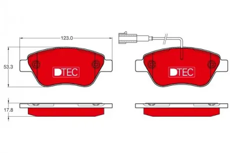 Комплект тормозных колодок TRW GDB1654DTE