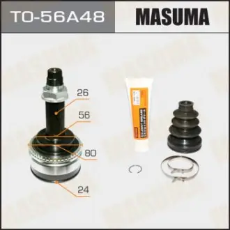 ШРУС 24x56x26x48 TOYOTA CAMRY ACV30. 2001-2006TOYOTA AVENSIS (03-08), TOYOTA CAMRY (01-06) Masuma TO56A48