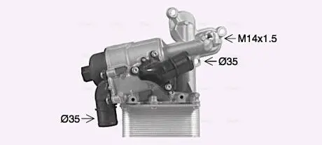 Радіатор масляний Nissan/Opel/Renault в зборі (AVA) AVA COOLING RT3631H