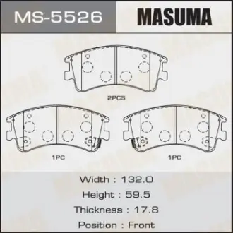 Колодки гальмівні AN-719WK NP5007 P49032 передн (MS-5526) Masuma MS5526