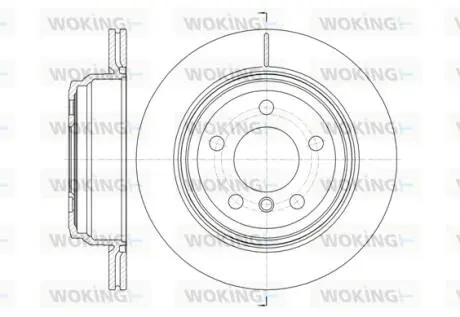 Диск тормозной задн. (Remsa) (кратно 2 шт.) BMW 3F30 Woking D6145310