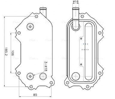 Радіатор масляний TOYOTA AURIS/ AVENSIS/ RAV 4 (Ava) AVA COOLING TO3792