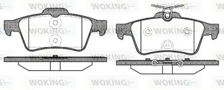 Колодки гальмівні диск. задн. (Remsa) Ford Focus III C-max II / PSA 508 / Renault Latitude Woking P9423.40