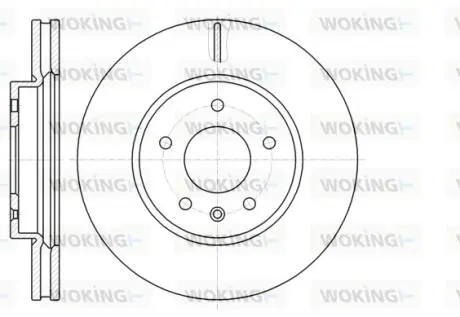 Диск тормозной перед. (Remsa) (кратно 2 шт.) Chevrolet Captiva, Opel Antara Woking D61183.10