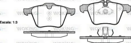 Колодки тормозные диск. перед. (Remsa) Ford Mondeo IV 2,5i Volvo S60 S80 Woking P13173.00