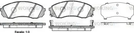 Колодки гальмівні диск. перед. (Remsa) Hyundai H-1 08> / Carnival 06> Woking P13913.02