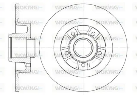Диск тормозной задн. (Remsa) Renault Laguna II Scenic II Woking D6613.00