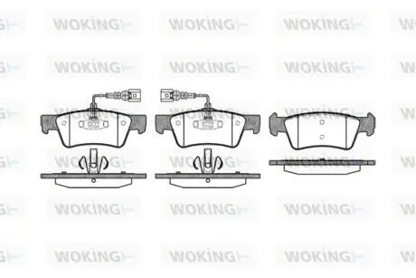 Колодки тормозные диск. задн. (Remsa) VW T5 ATE ver. Woking P10873.02