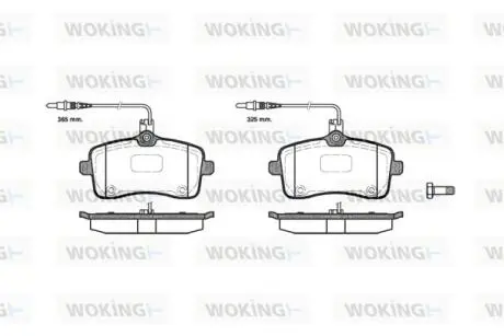 Колодки гальмівні диск. перед. (Remsa) Peug 407 04> Woking P10023.04