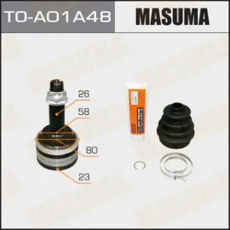ШРУС 23x58x26 x48 TOYOTA COROLLA (02-12), TOYOTA AVENSIS (03-08) Masuma TOA01A48