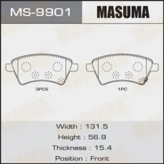 Колодки гальмівні (MS-9901) Masuma MS9901