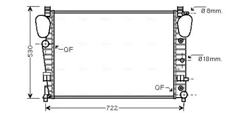 Радиатор охлаждения двигателя MB S220 320-400CDI 420-600i AC+/- AVA COOLING MSA2309