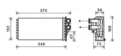 Радиатор отопителя салона Peugeot 3008 5005, Citroen DS5 AVA COOLING PEA6359