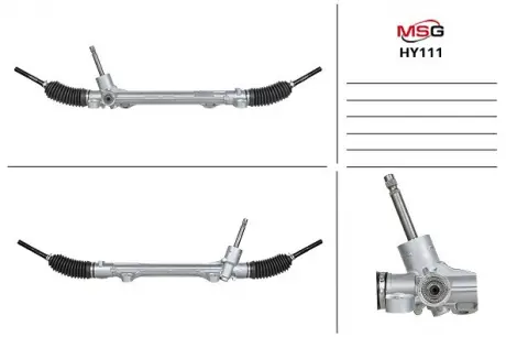 Рульова рейка без ГПК нова HYUNDAI i-30 GD 12-17; KIA Ceed JD 12-19, Cerato YD 12-18 MSG HY111
