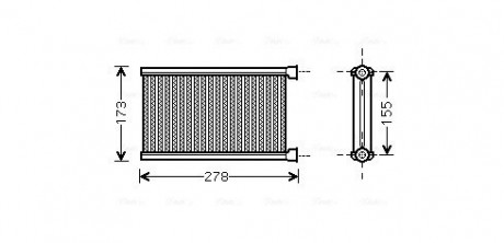 Радиатор отопителя салона BMW 3E90 1E87 Denso ver. AVA COOLING BW6344