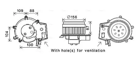 Вентилятор обігрівача салону MB C203 G463 AC+ AVA AVA COOLING MS8625