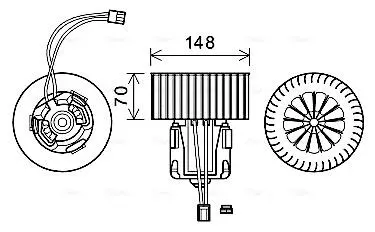 Вентилятор отопителя салона BMW 5f10 09>16 7F01 08> LHD AC+ AVA COOLING BW8539