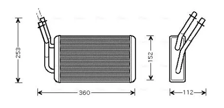 Радиатор отопителя салона Ford Tranzit 00>06 AVA COOLING FD6316