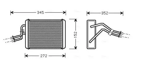 Радиатор отопителя салона Ford Tranzit 00>06 AC+ AVA COOLING FD6317