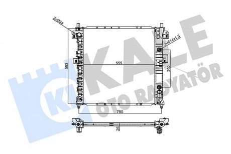 Радиатор охлаждения Ssangyong Actyon I, Kyron Radiator KALE OTO RADYATO KALE OTO RADYATOR 356325