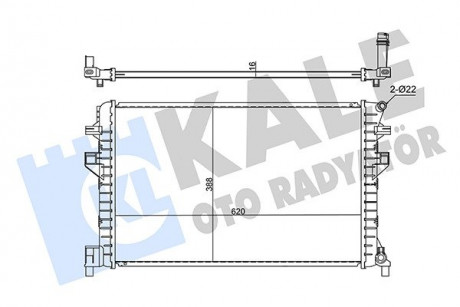 Радиатор охлаждения Audi A3, Q2 - Seat Ateca, Leon, Leon Sc, Leon St - Skoda Kod KALE OTO RADYATOR 355615