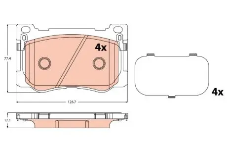 Гальмівні колодки, дискові TRW GDB2311