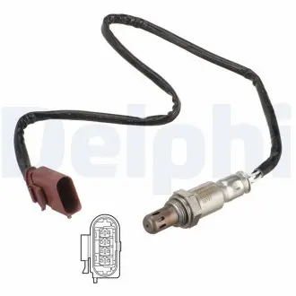 Лямбда-зонд (довжина 570мм) SEAT IBIZA IV, IBIZA IV SC, IBIZA IV ST SKODA FABIA III, FABIA III PRAKTIK CHYA/CHYB/CHYE 08.14-12.22 Delphi ES2134712B1