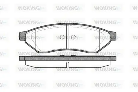 Колодки тормозные диск. задн. (Remsa) Chevrolet Epica Evanda (P11493.00) W Woking P1149300