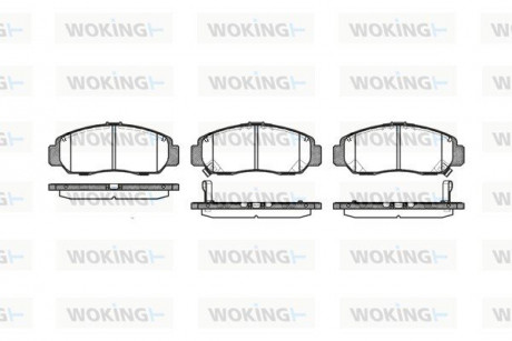 Колодки тормозные диск. перед. (Remsa) Honda Civic 00> 05> 12> / Hyundai M Woking P647312