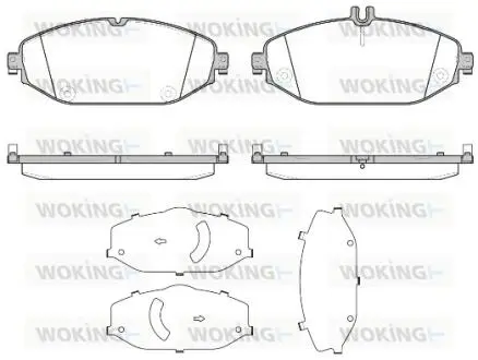 Колодки гальмівні диск. перед. (Remsa) MB C205 E213 (P17183.00) Woking P1718300