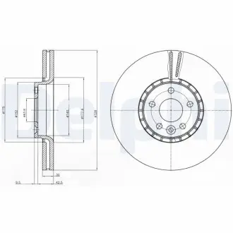 Тормозной диск Delphi BG9085