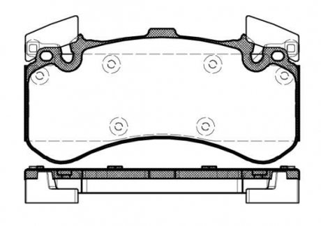 Колодки тормозные диск. перед. (Remsa) Audi A4 A5 A6 A7 A8 17> Woking P1563300 (фото 1)
