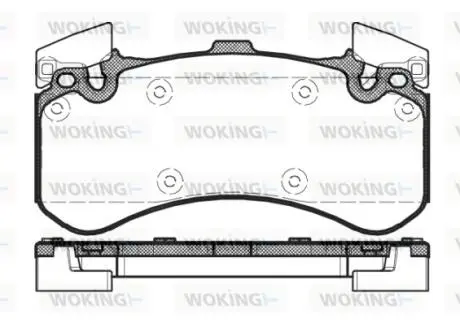 Колодки тормозные диск. перед. (Remsa) Audi A4 A5 A6 A7 A8 17> Woking P1563300